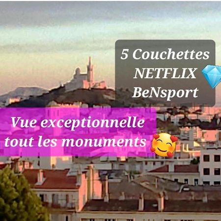 Sublime 2 Pieces Vue Incroyable Mer Et Tout Les Monuments De Marseille Eksteriør billede