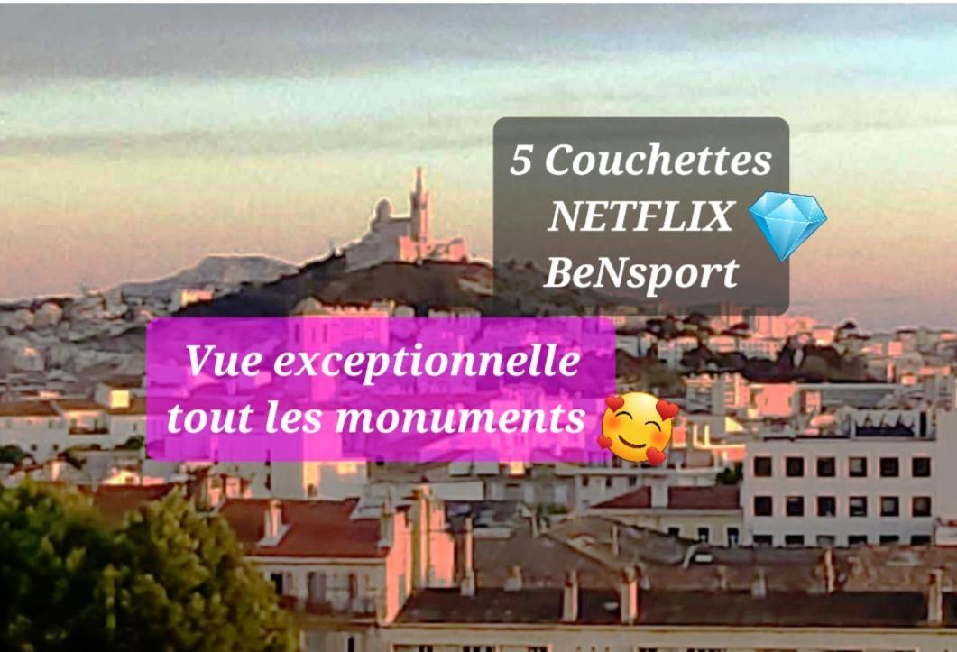 Sublime 2 Pieces Vue Incroyable Mer Et Tout Les Monuments De Marseille Eksteriør billede